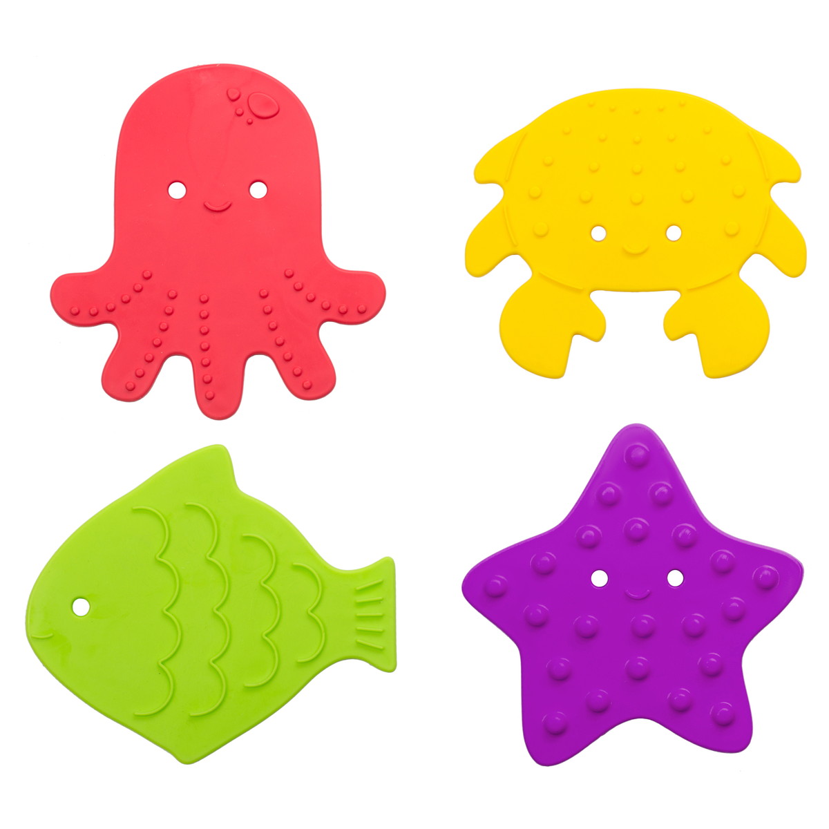 Антискользящие мини-коврики Roxy Kids Sea Animals 4 шт RBM-010-4 яркий