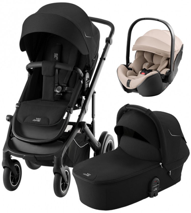 Коляска 3 в 1 Britax Roemer Smile 5Z и автокресло Baby-Safe PRO Style Teak Space Black
