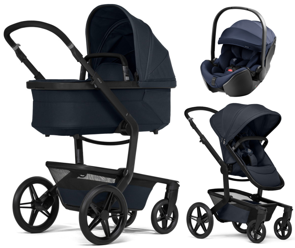 Детская коляска 3 в 1 Joolz Day 5 и автокресло Britax Roemer Baby-Safe Pro Style Night Blue без адаптеров Dark Navy Blue