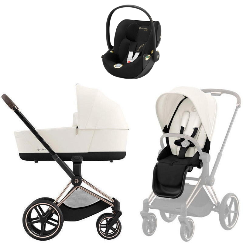 Коляска Cybex Priam IV Rosegold complete Cloud T Jeremy Scott Wings 3 в 1 Off White