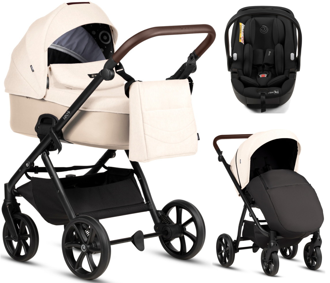 Детская коляска Tutis Leo 3 Plus 3 в 1 с автокреслом Beno Black 1582228 Caramel