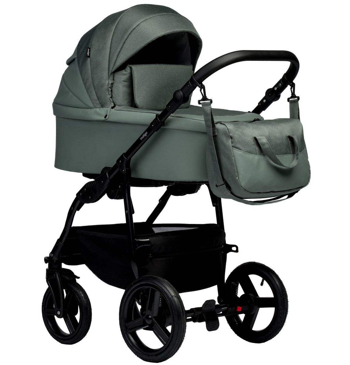 Детская коляска Indigo Impulse Eco 2 в 1 Ie01 шалфей кожа/шалфей