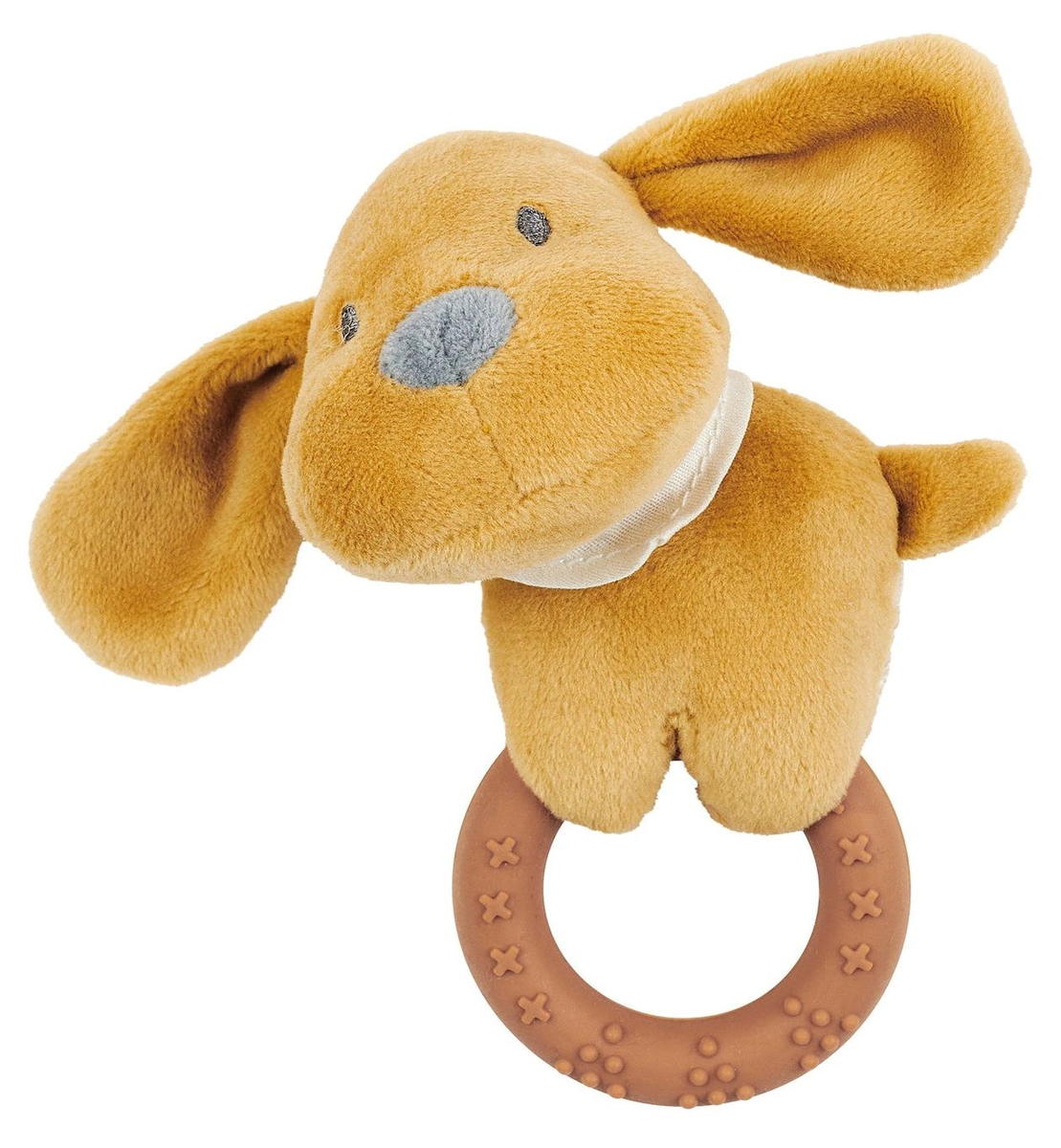 Игрушка мягкая Nattou Rattle Charlie Собачка с кольцом 388085
