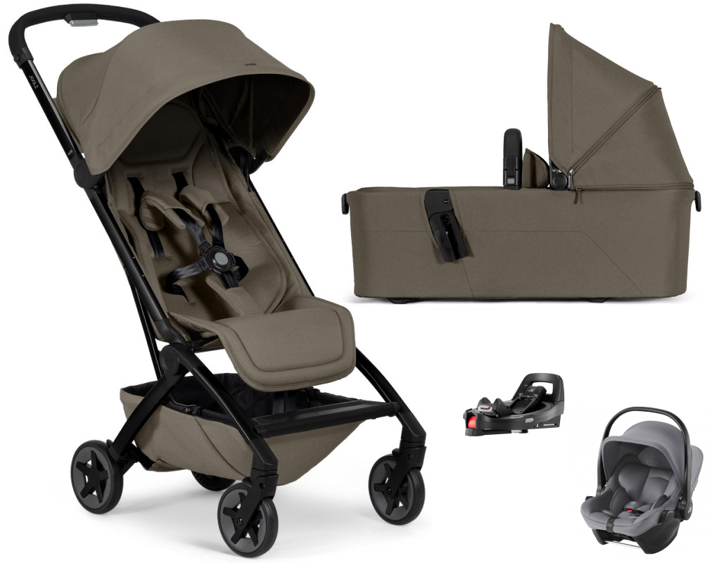Коляска 2 в 1 Joolz Aer 2 и автокресло Baby-Safe Core Frost Grey и база Vario Base 5Z Hazel brown