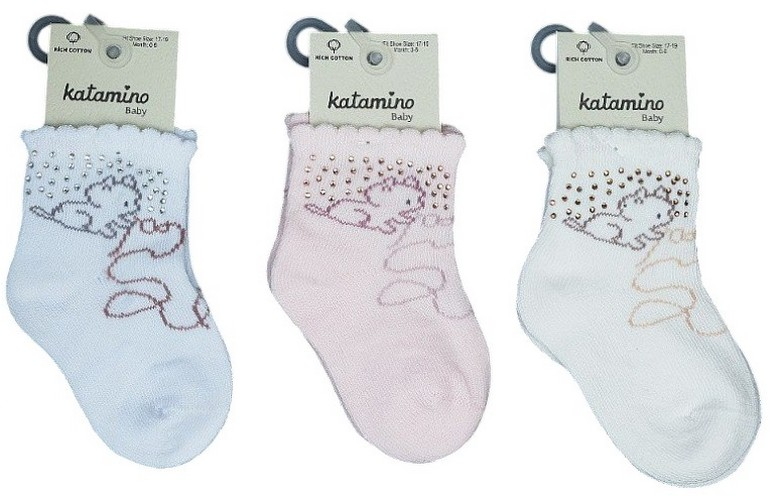 Носки Katamino со стразами для девочки в ассортименте 1 пара 46350 K 12