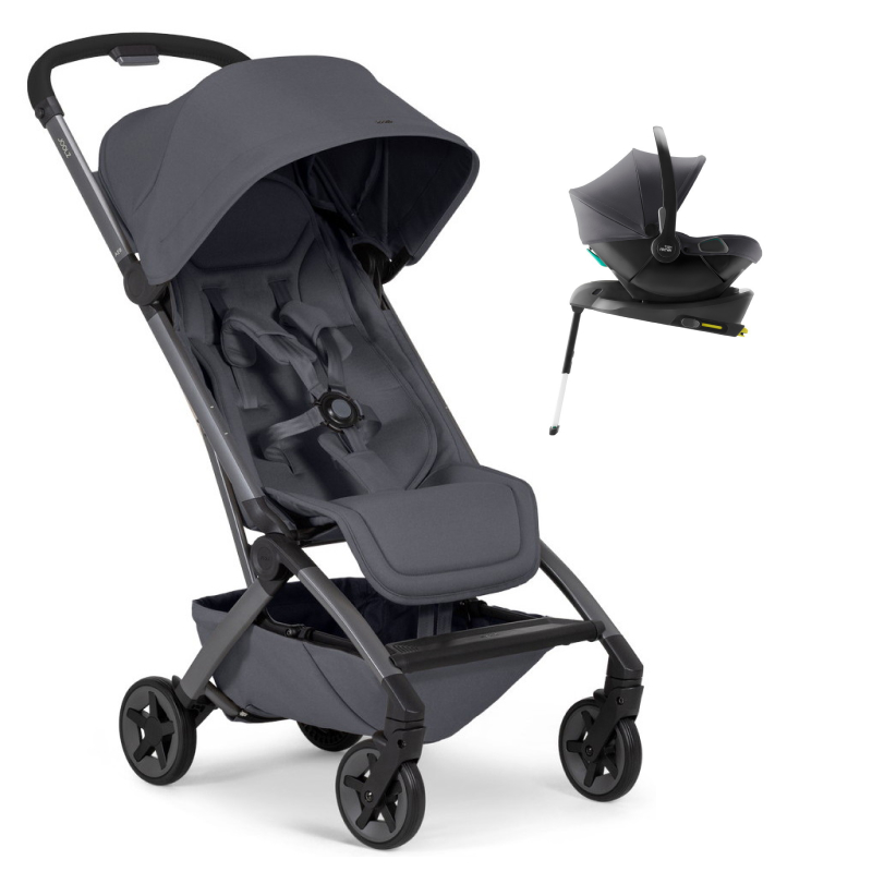Прогулочная коляска Joolz Aer 2 и автокресло Baby-Safe Core Midnight Grey и база Baby-Safe Core Stone grey