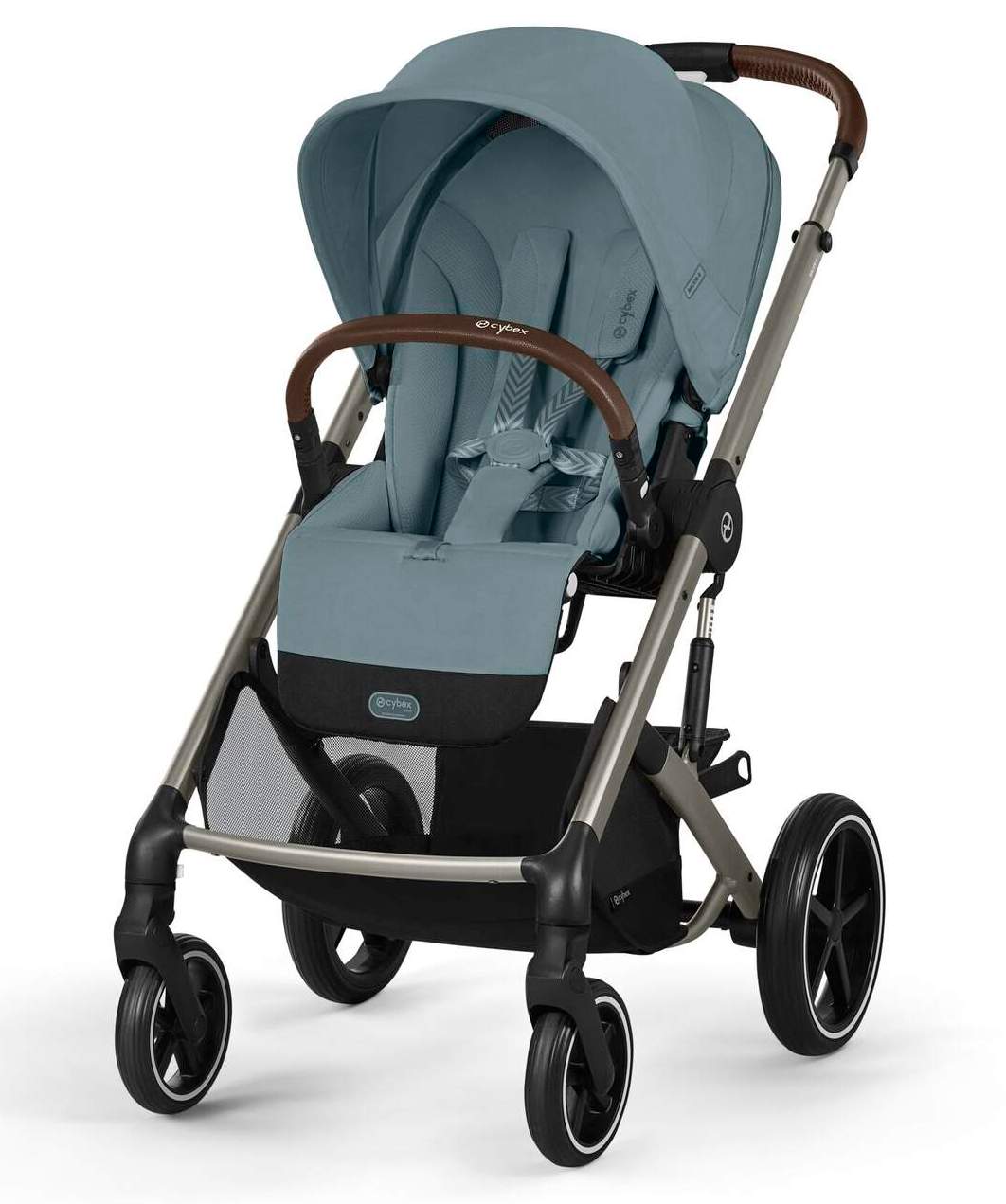 Прогулочная коляска Cybex Balios S Lux TPE 2025 Stormy Blue с дождевиком