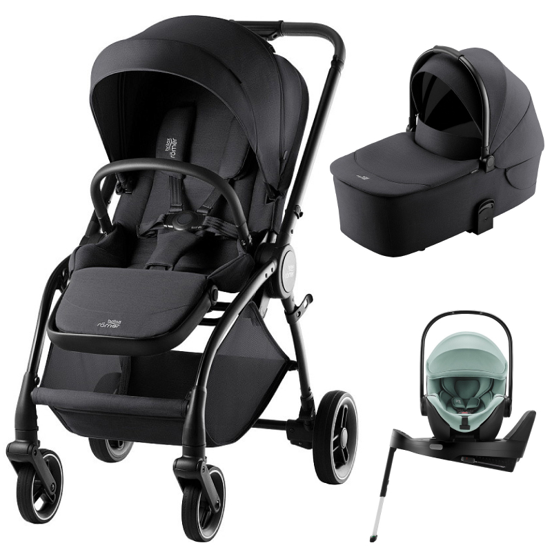 Коляска 3 в 1 Britax Roemer RIO Style и автокресло Baby-Safe PRO Jade Green + Vario Base 5Z Carbon Black