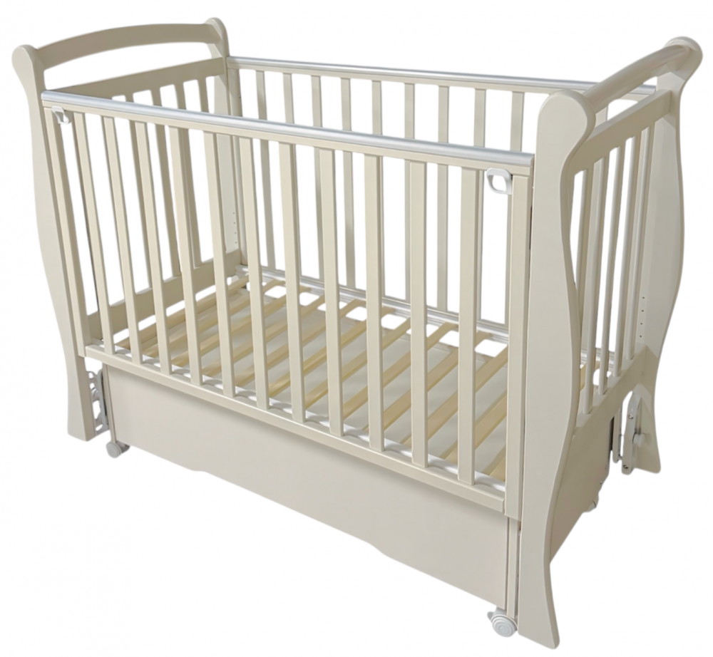 Детская кроватка Кедр Даниэла 1 (маятник универсальный,колесо) кашемир