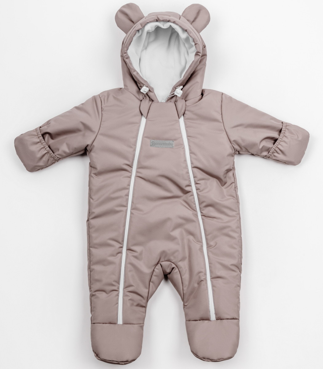 Комбинезон демисезонный AmaroBaby Spring ЧЗ лавандово-серый 68