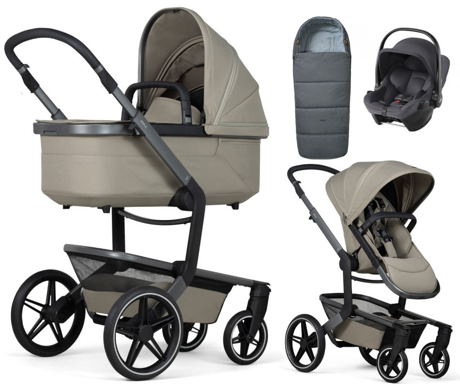 Детская коляска 3 в 1 Joolz Day 5 и автокресло Baby-Safe Core Midnight Grey2 + конверт в подарок Sage green