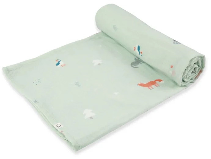 Пелёнка муслиновая Buba Kids, 115х115 см BKMUSSW32 Северный лес