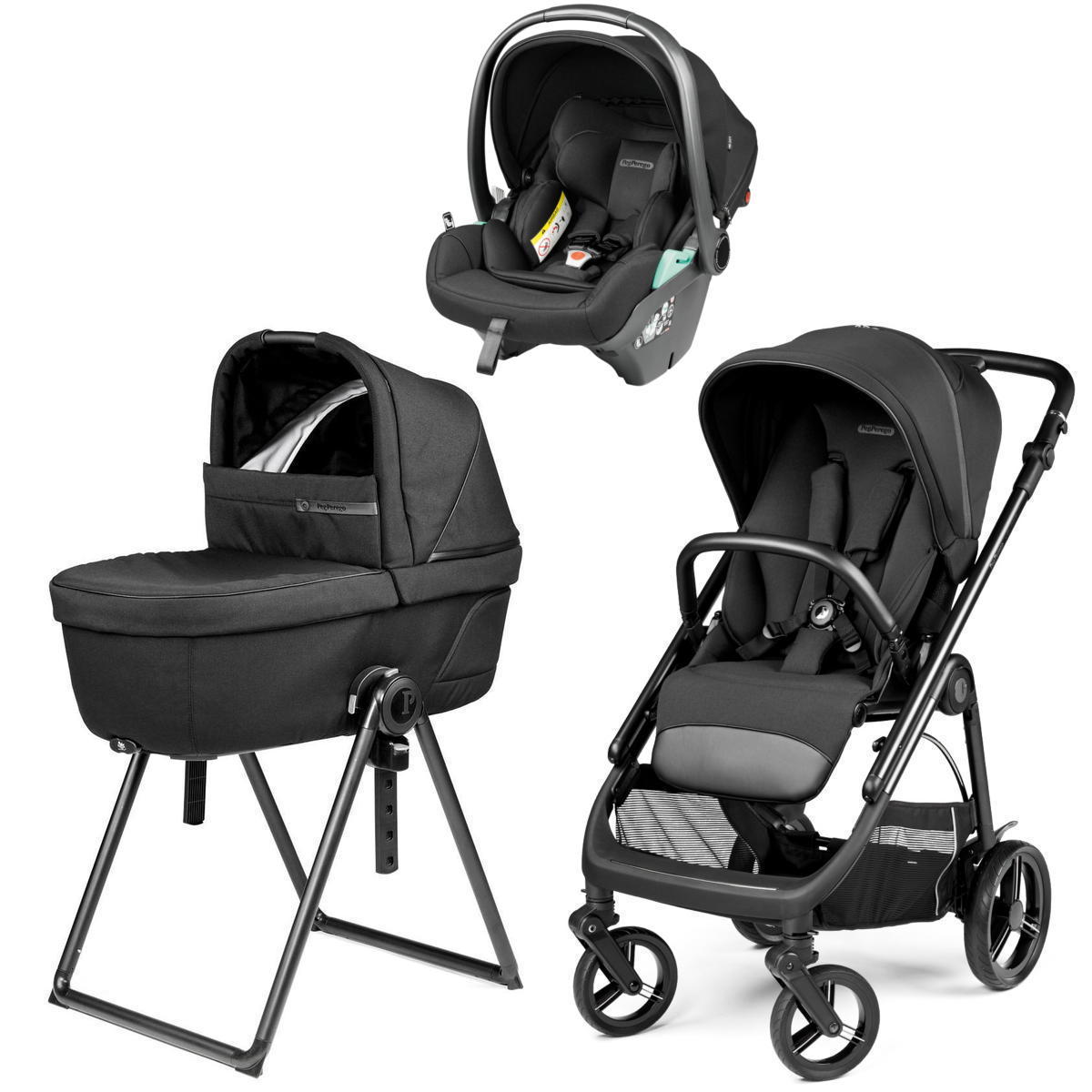 Коляска Peg Perego Veloce New Belvedere Lounge 3 в 1 True Black