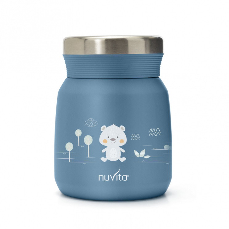 Детский термос Nuvita для еды и жидкости 4471, 300 мл синий