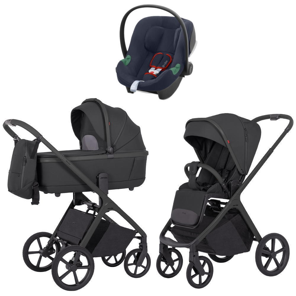 Коляска Carrello Vector CRL-6550 и автокресло Cybex Aton B2 Bay Blue 3 в 1 Magnet Black