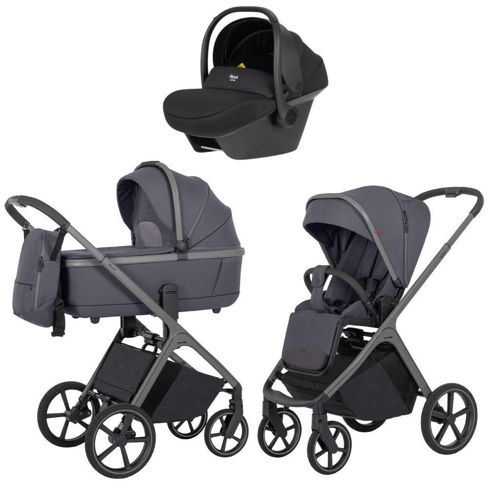 Коляска Carrello Vector CRL-6550 Nova DK791 Black Line 3 в 1 Landscape Grey