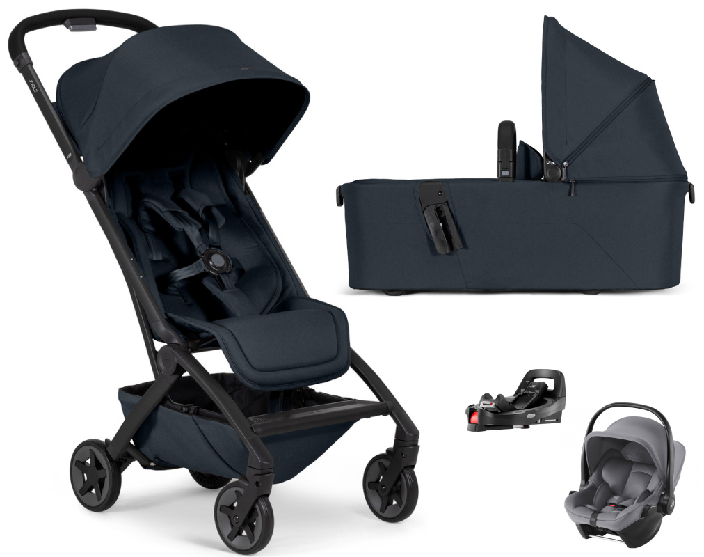 Коляска 2 в 1 Joolz Aer 2 и автокресло Baby-Safe Core Frost Grey и база Vario Base 5Z Dark navy blue