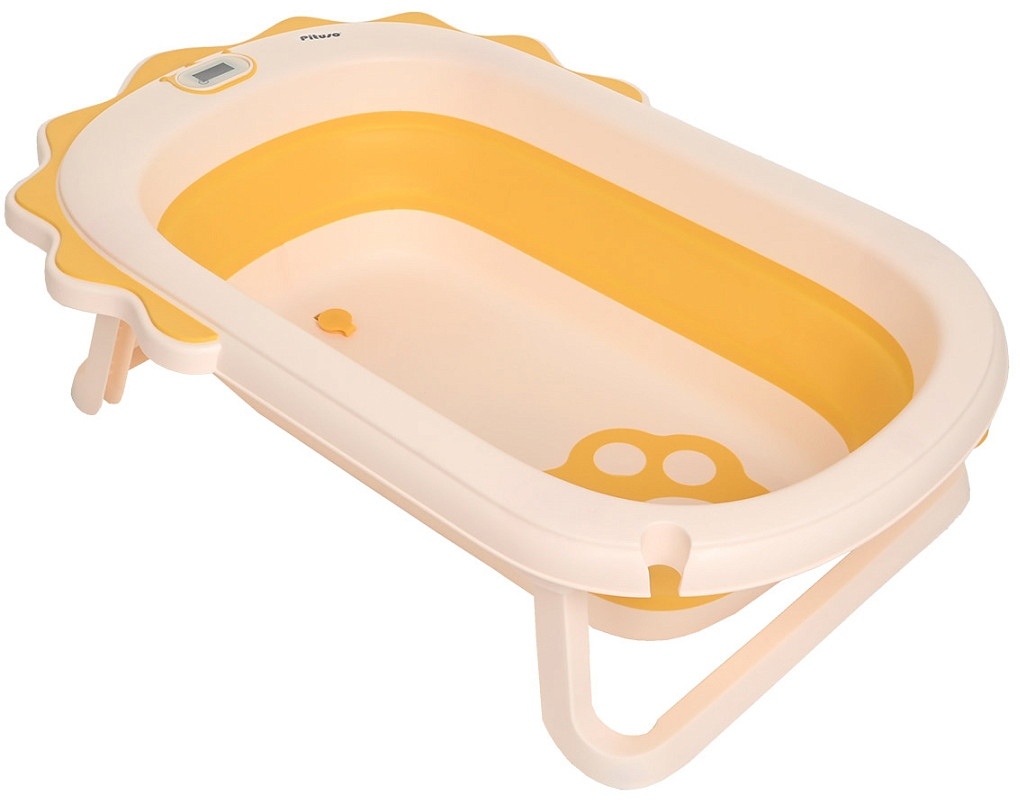Детская ванна Pituso складная 80 см, встроенный термометр FG1131 Yellow