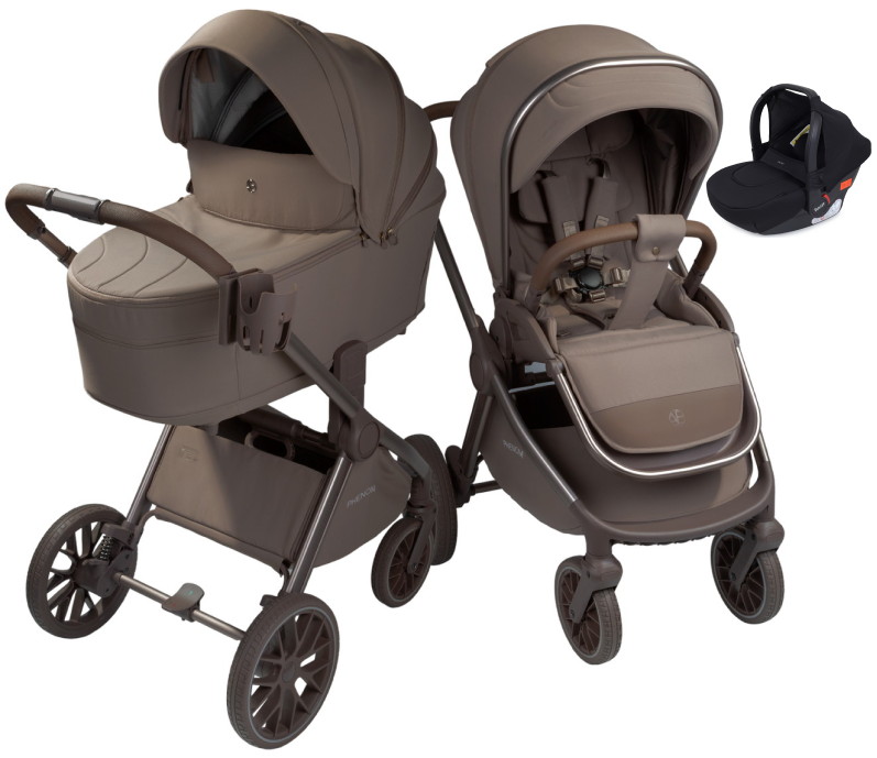 Детская коляска AmaroBaby Phenom 3 в 1 с автокреслом Rant Cruise Black бежевый