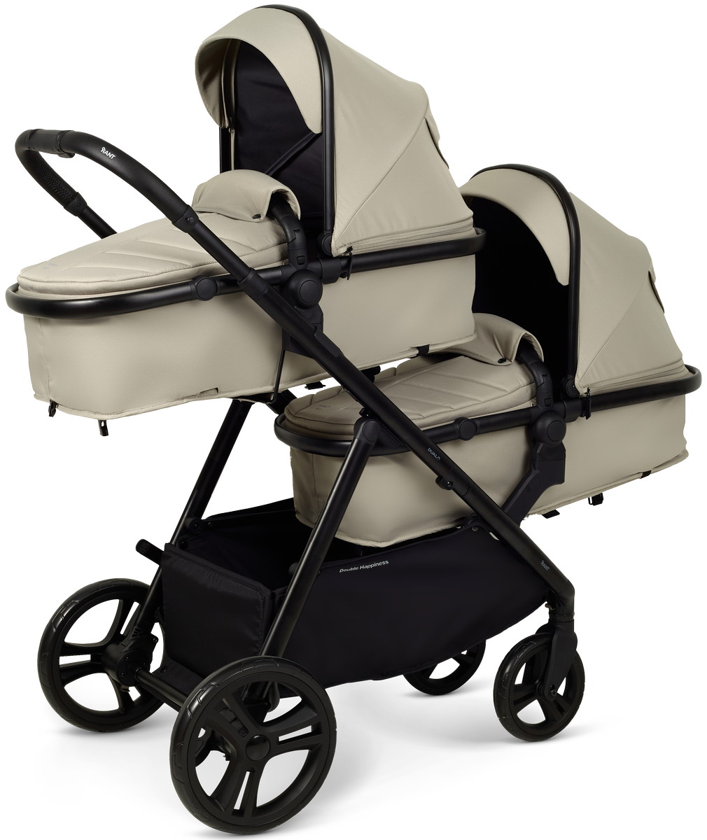 Детская коляска для двойни Rant Basic Dualo 2 в 1 RA168 Beige