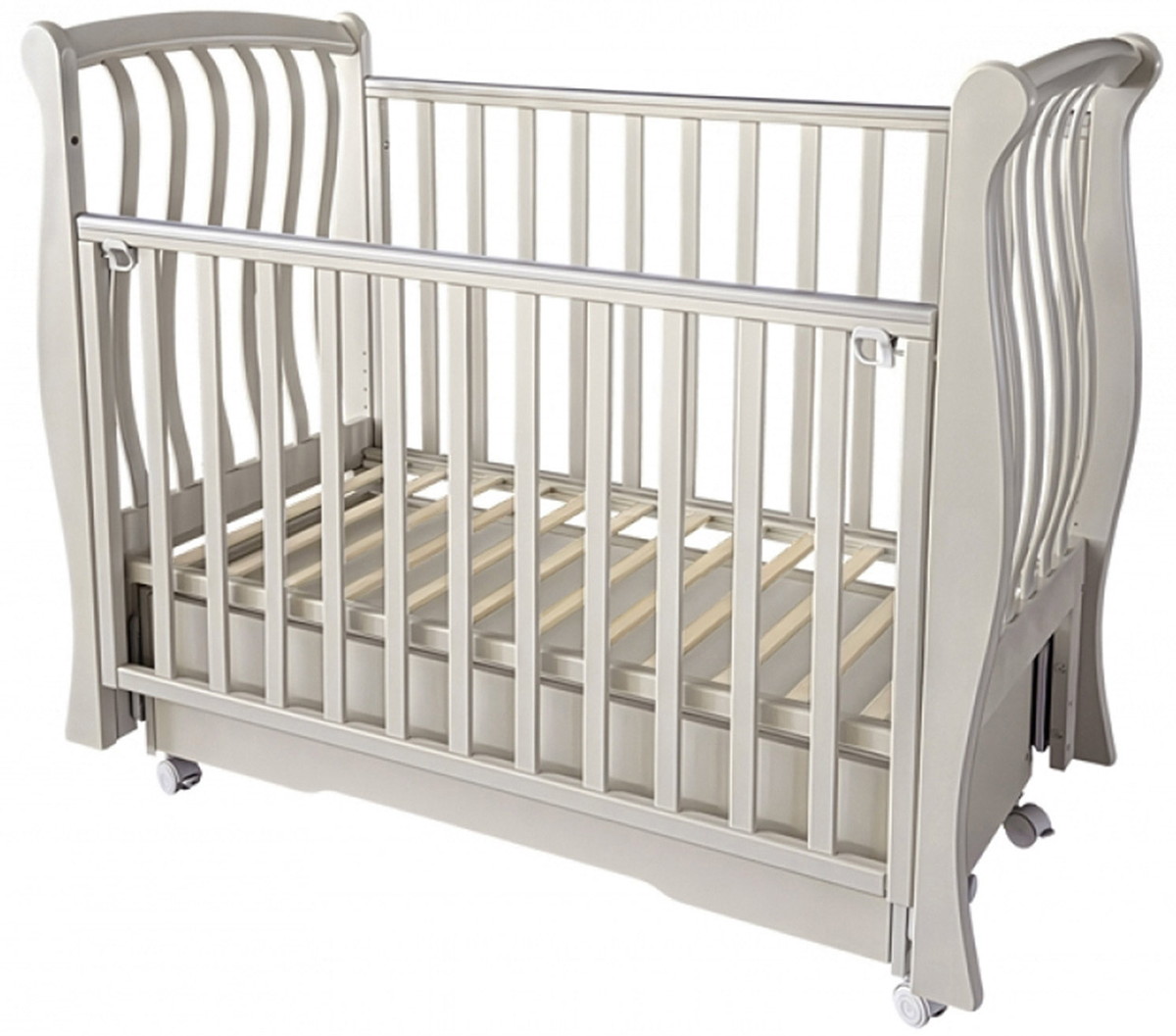 Детская кроватка Антел Luiza-3 (маятник универсальный,колесо,ящик) кашемир