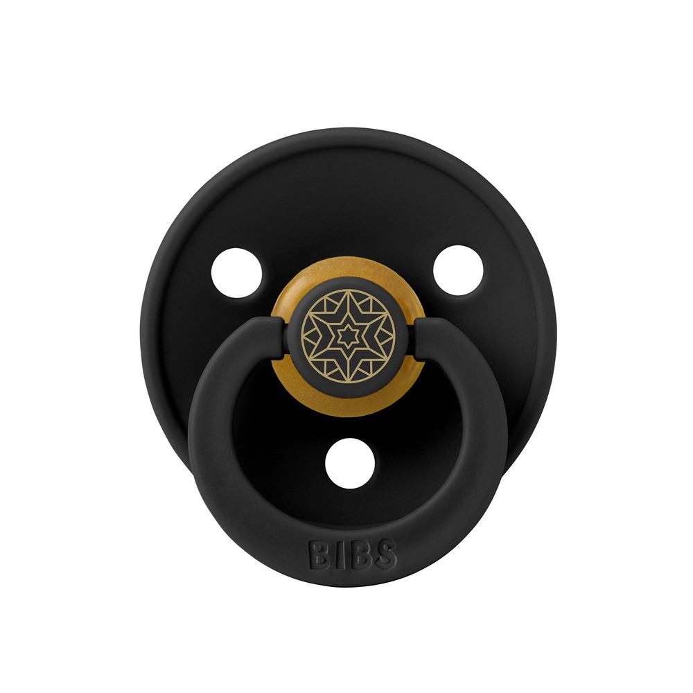 Пустышка латексная Bibs Colour - Layl (mini), 0+ мес. 10045210 Black/Gold