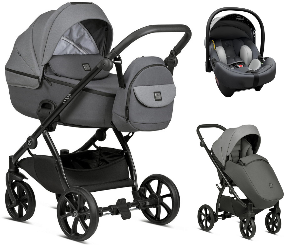 Детская коляска Tutis Uno 5 Plus Earth collection 3 в 1 с автокреслом Elo Lux EduSky Grey 1402022 Grey