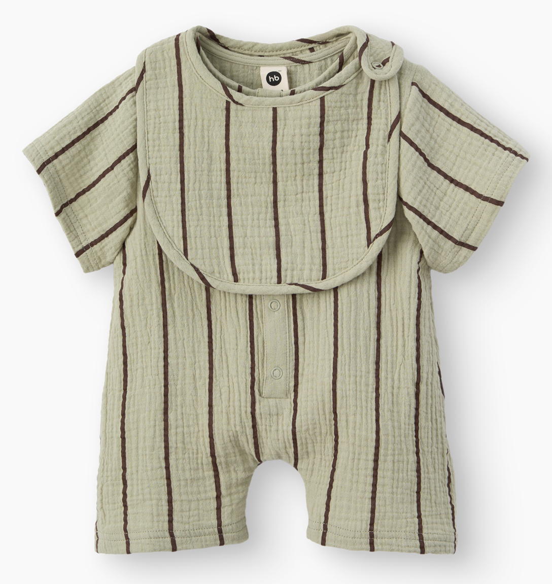 Комбинезон Happy Baby 88269-0 ЧЗ зелёный в полоску / green with stripes 62