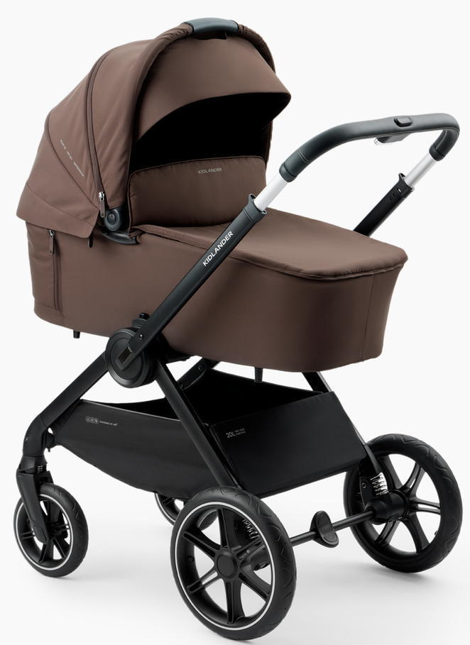 Коляска 3 в 1 Happy Baby Kidlander с автокреслом Safer dark olive dark brown