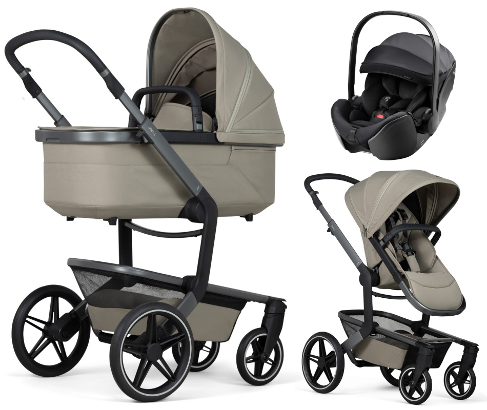 Детская коляска 3 в 1 Joolz Day 5 и автокресло Britax Roemer Baby-Safe Pro Style Carbon Black Sage Green