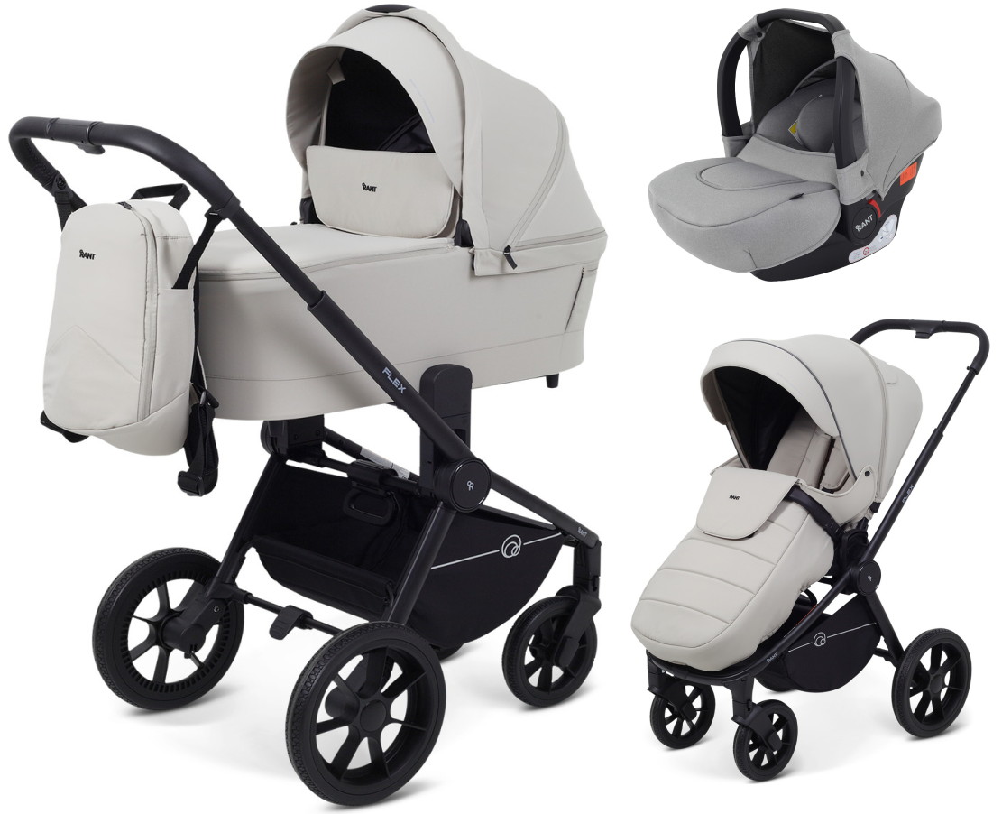 Детская коляска Rant Flex 3 в 1 RA076 с автокреслом Cruise Grey Stone