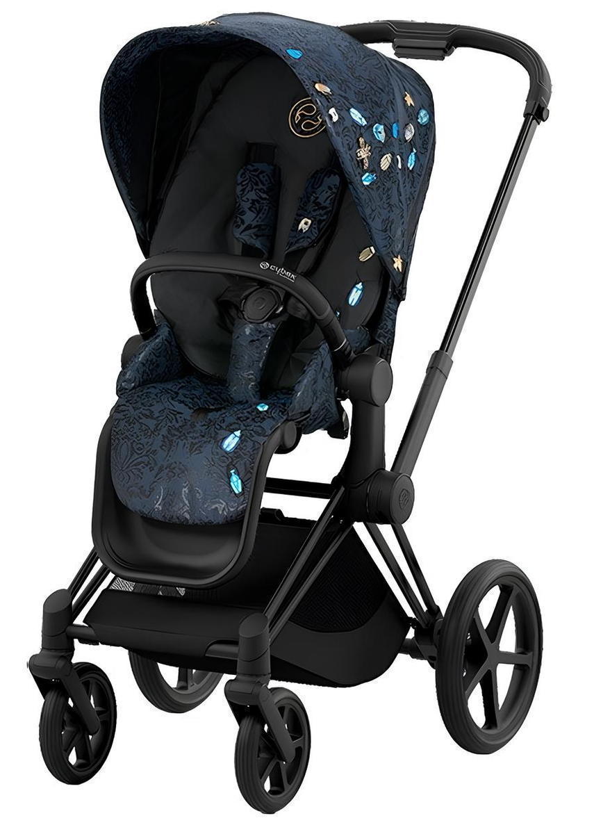 Прогулочная коляска Cybex Priam IV Matt Black Jewels of Nature