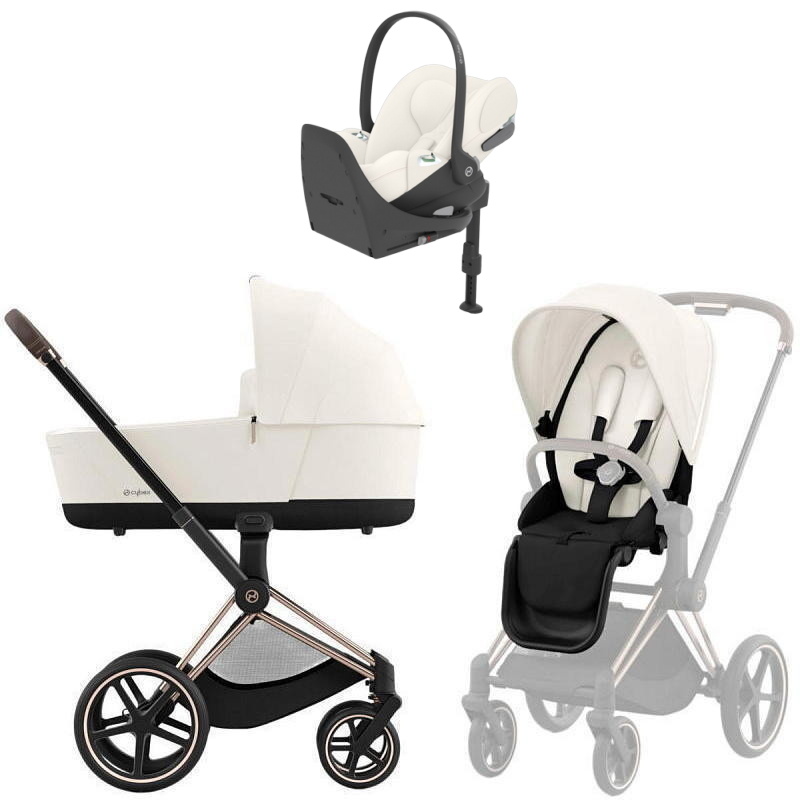 Коляска Cybex Priam IV Rosegold complete Cloud T Off White Plus Base T 4 в 1 Off White