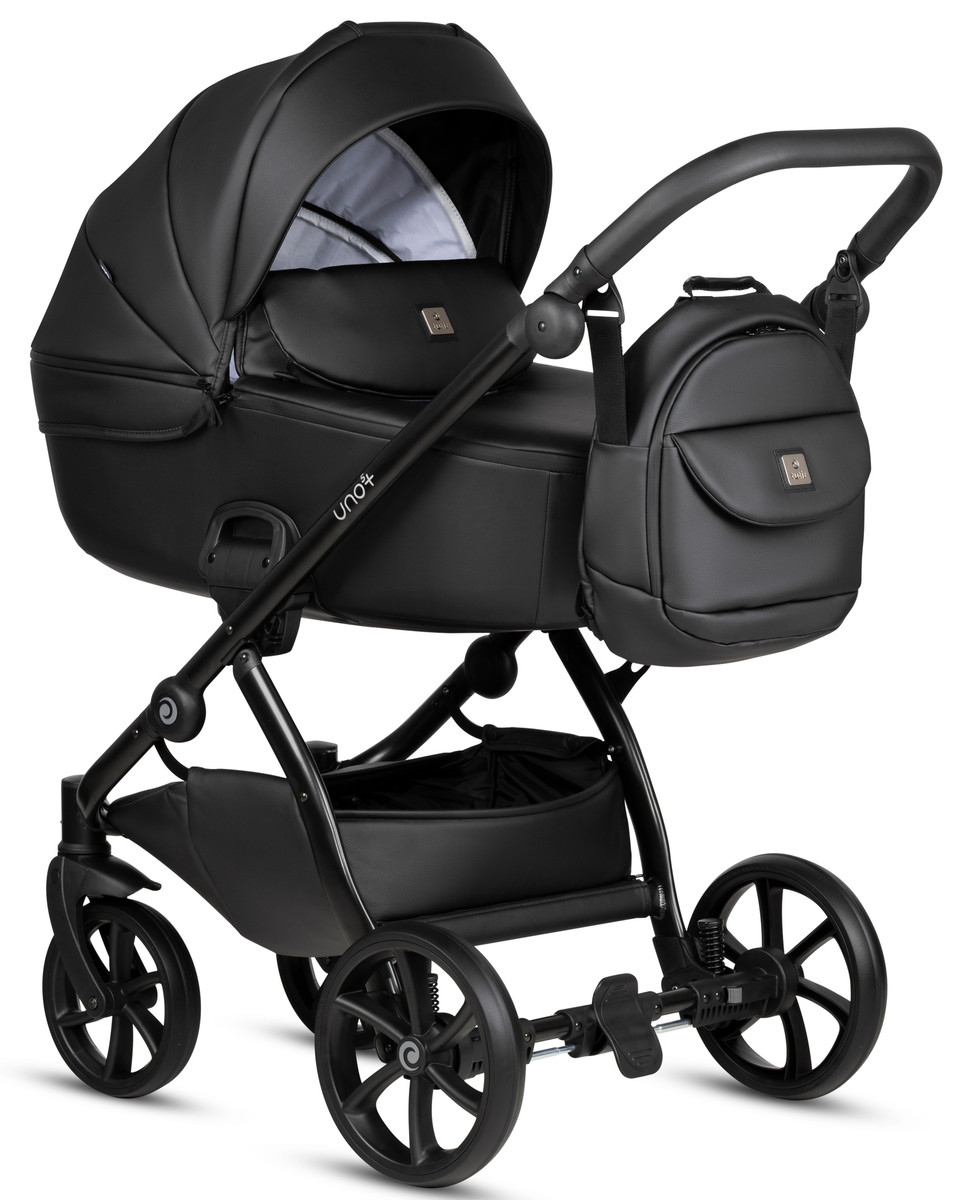 Детская коляска Tutis Uno 5 Plus Leather collection 2 в 1 1402699 Jet Black