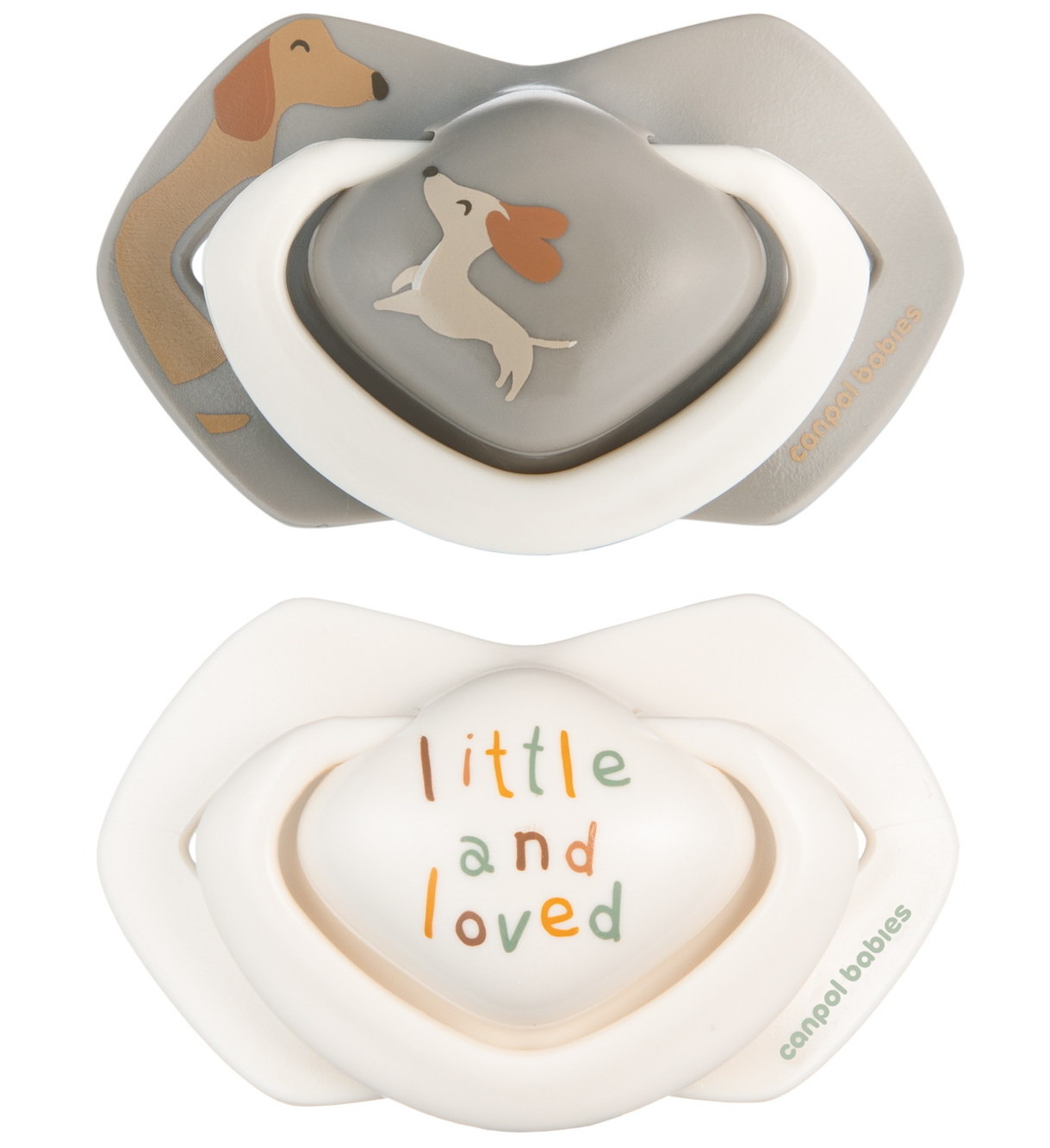 Пустышка силиконовая Canpol babies Light touch симметричная 0-6 мес 2 шт, 22/670 Dogs