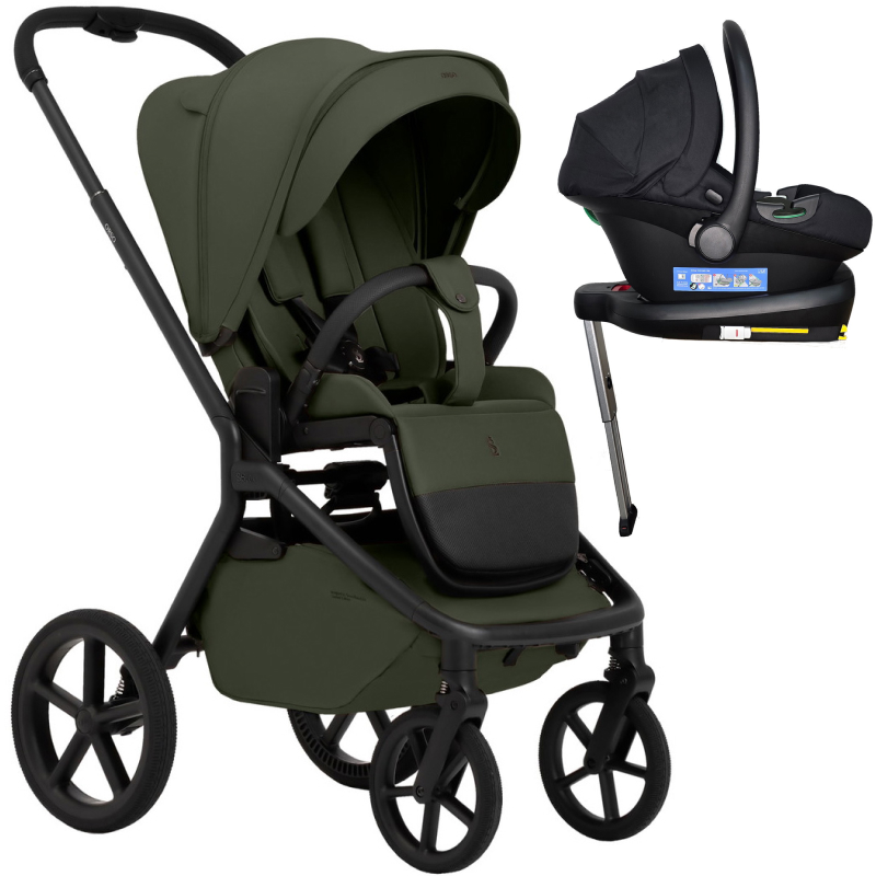 Прогулочная коляска Sweet Baby SBL Orso + автокресло Elegante Plus с базой i-Size ISOFIX DK780 Dark Green
