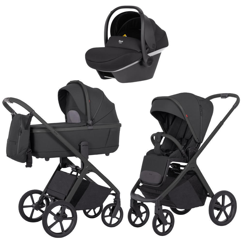 Коляска Carrello Vector CRL-6550 Nova DK791 Grey Line 3 в 1 Magnet Black