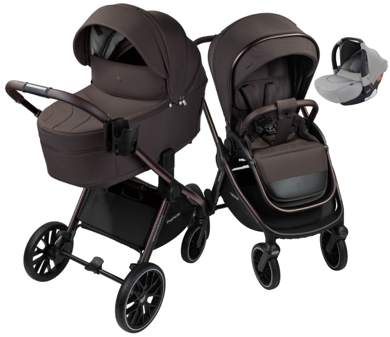 Детская коляска AmaroBaby Phenom 3 в 1 с автокреслом Rant Cruise Grey шоколадный