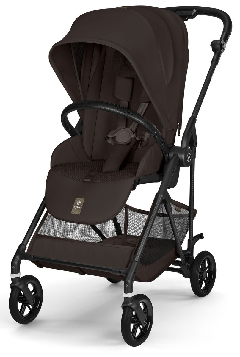 Прогулочная коляска Cybex Melio Carbon 2026 Chocolate Brown с дождевиком