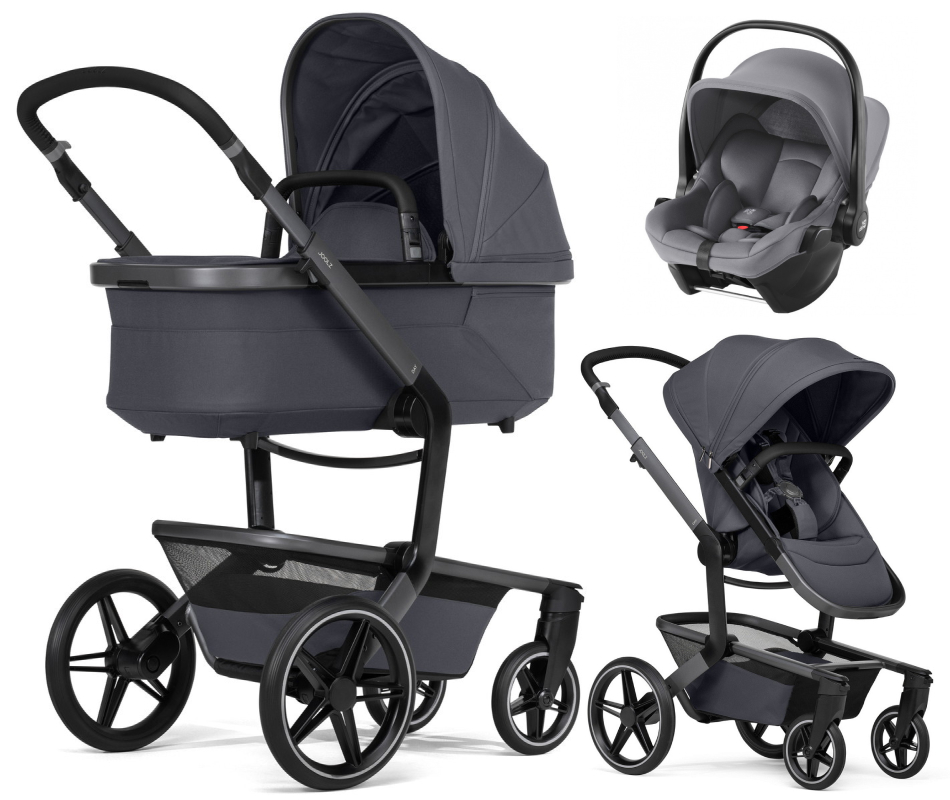 Детская коляска 3 в 1 Joolz Day 5 и автокресло Baby-Safe Core Frost Grey без адаптеров Stone Grey