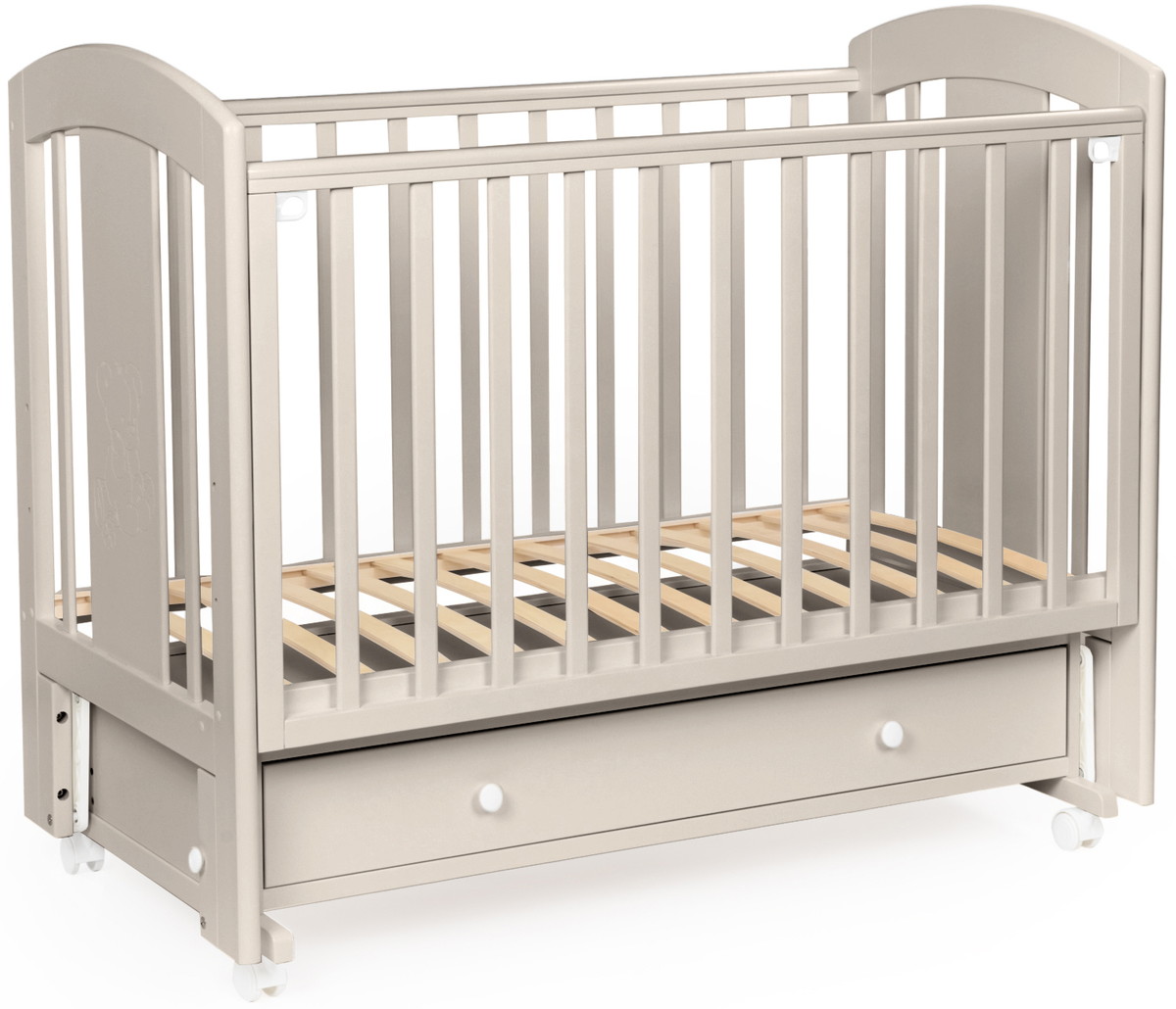 Детская кроватка Bebizaro Regency Teddy маятник универсальный с ящиком BZRYTYMYA/03/CA Cappuccino