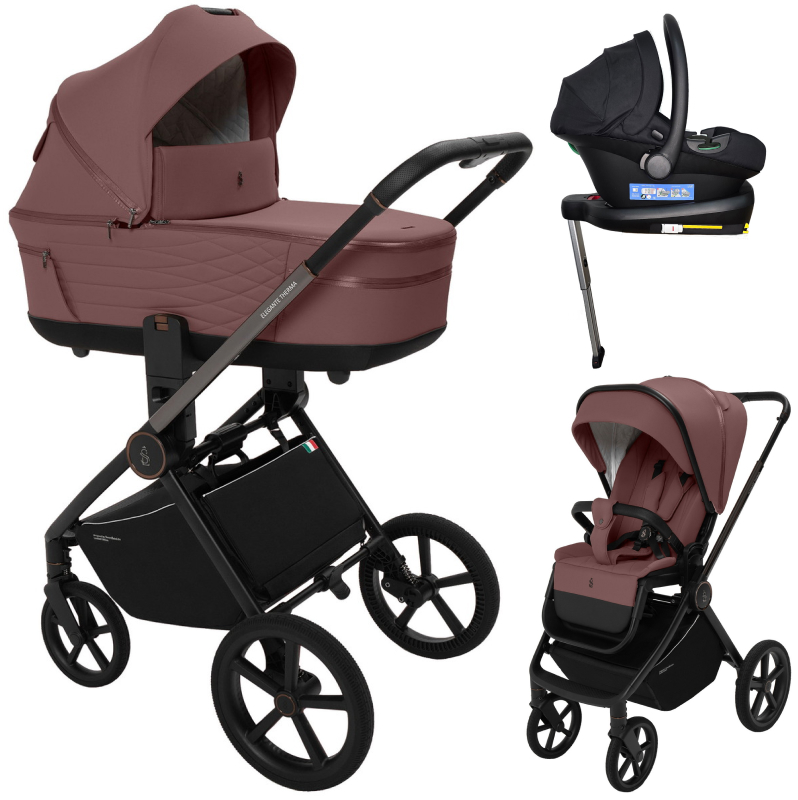 Коляска 4 в 1 Sweet Baby SBL Elegante Therma + автокресло Elegante Plus с базой i-Size ISOFIX DK780 Mokka