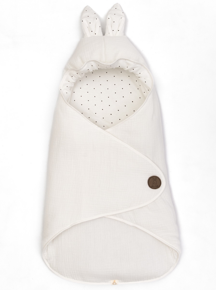 Конверт летний Lappetti Зайка из муслина КМ04 10 молочный