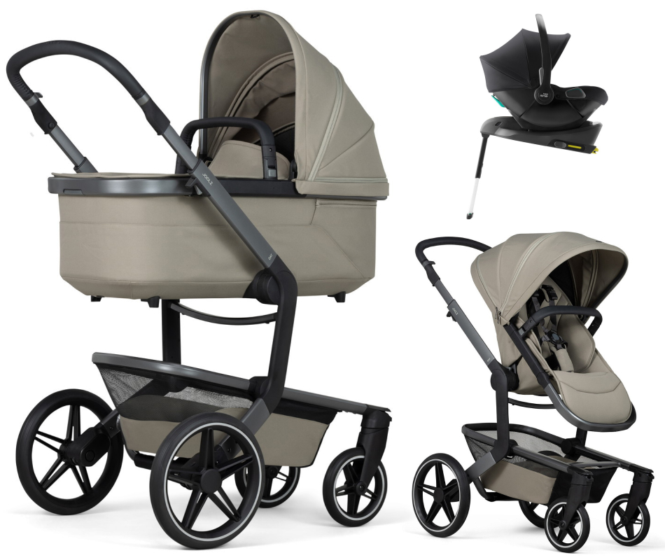 Детская коляска 4 в 1 Joolz Day 5 и автокресло Baby-Safe Core Space Black и база Baby-Safe Core без адаптеров Sage Green