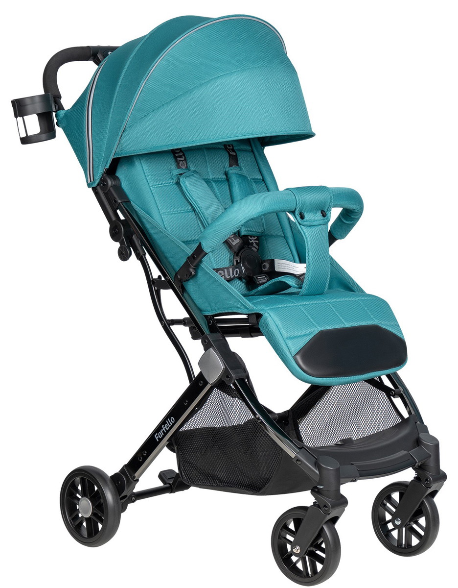 Детская прогулочная коляска Farfello Comfy Go Comfort Chrome аквамарин