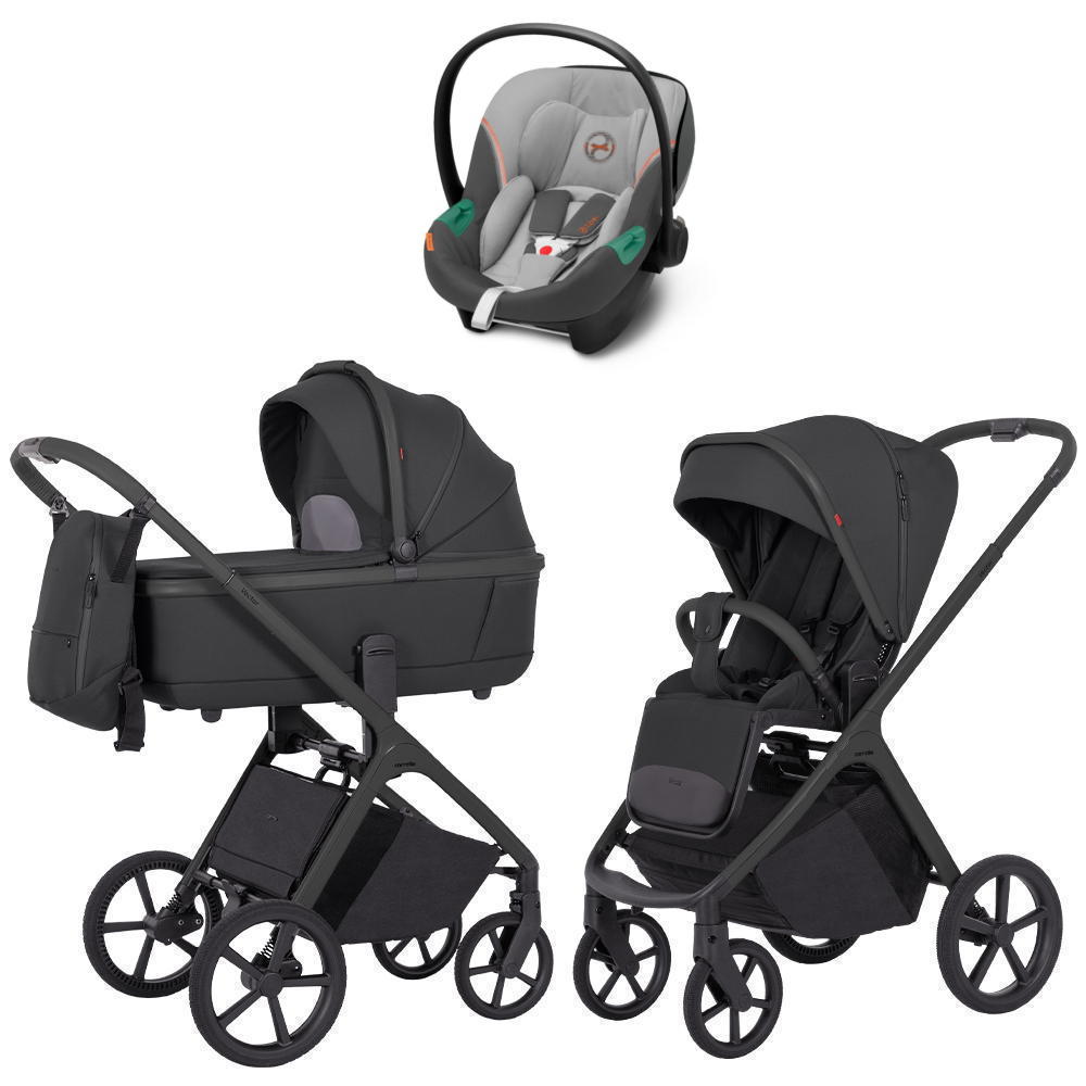 Коляска Carrello Vector CRL-6550 и автокресло Cybex Aton S2 Lava Grey 3 в 1 Magnet Black