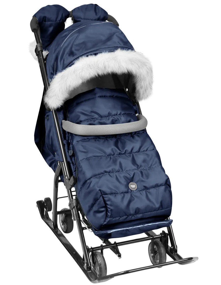 Детские санки-коляска Nika Наши Детки 7-5SК НД7-5SК/ТС темно-синий