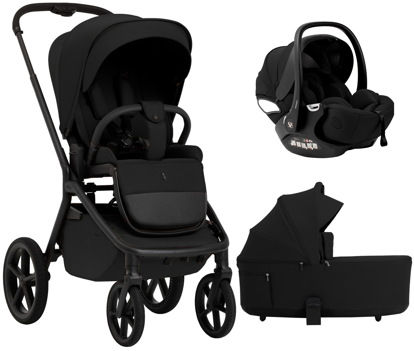 Коляска 3 в 1 Sweet Baby SBL Orso + автокресло Premier Black Black