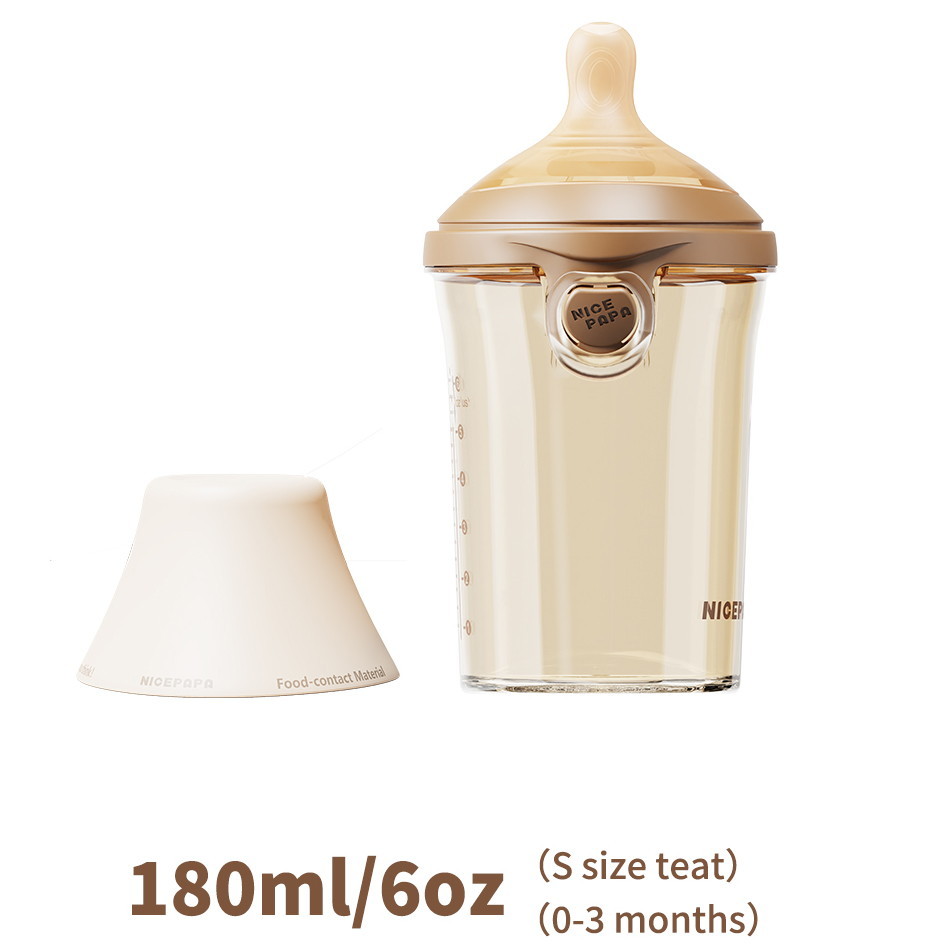 Бутылочка Nice Papa антиколики 180 мл. соска 0-3 мес PPSU NP-5172 Brown/коричневый