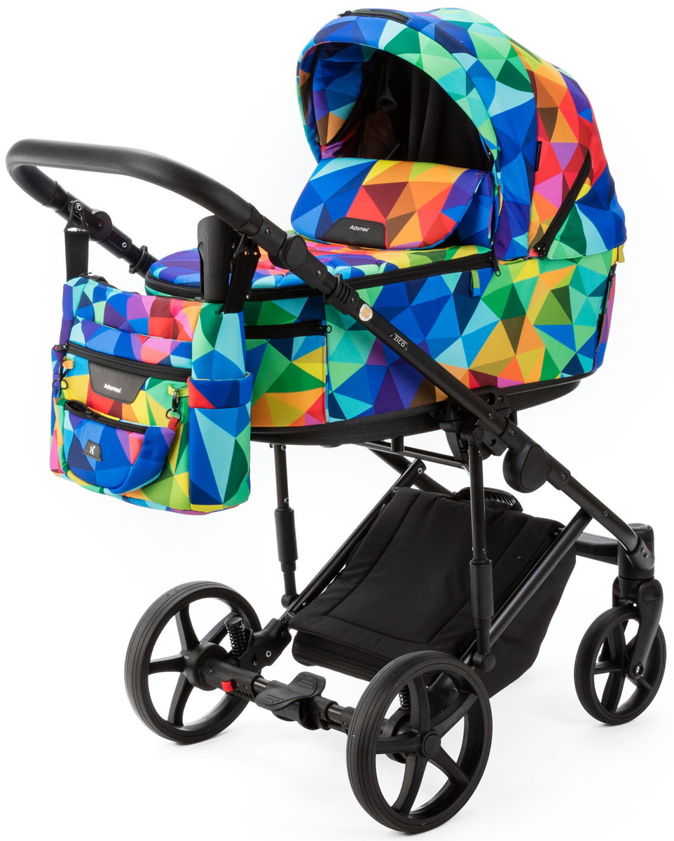 Детская коляска Adamex Zico New 2 в 1 ZN-Y123 LUX (РАДУГА)